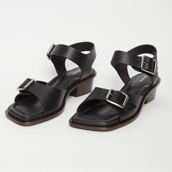 Lemaire Shoes - Lemaire Black Square 35m Heeled Sandals, size 36